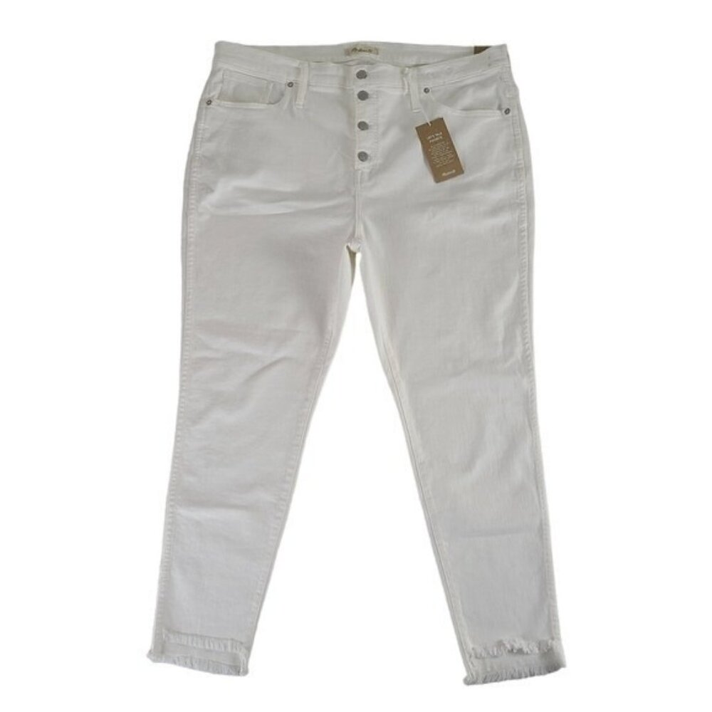 NEW Madewell White 10" High Rise Skinny Jeans Plus Size 20